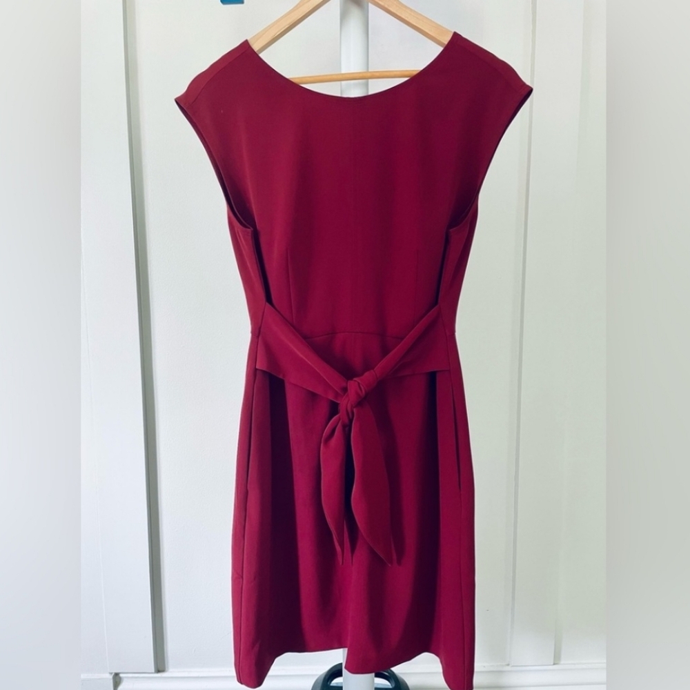 LOFT Burgundy Midi Dress